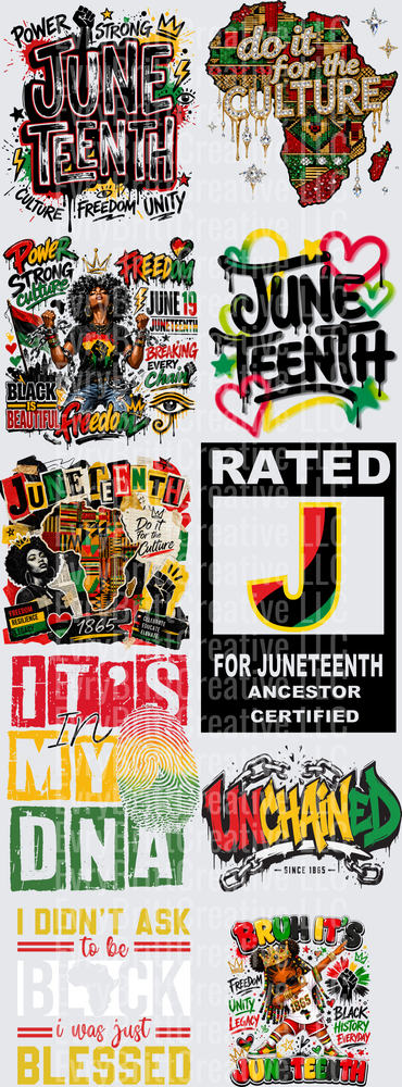 22x60" Juneteenth Gangsheet