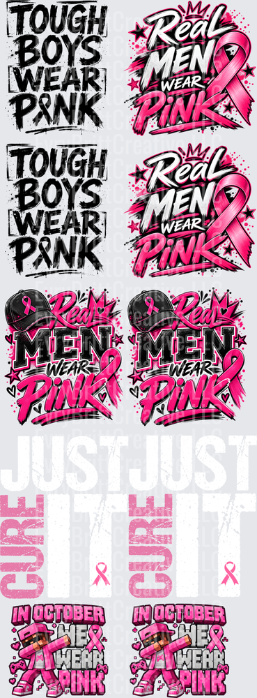 Breast Cancer Premade Gang Sheet B 22x60